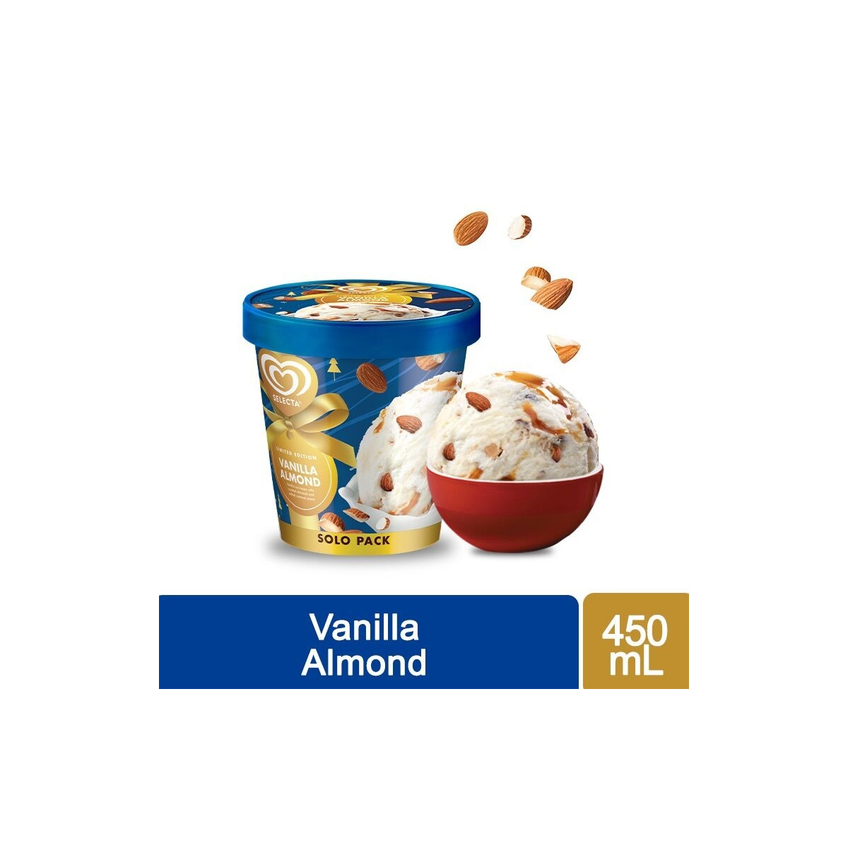 Selecta Vanilla Almond Ice Cream 450mL