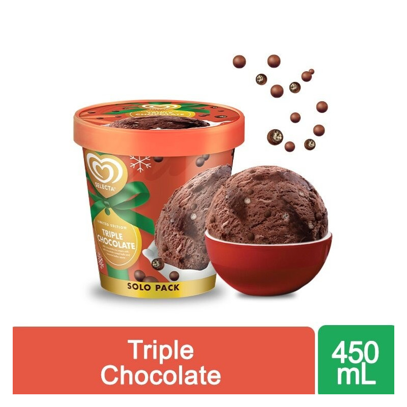 Selecta Triple Chocolate Ice Cream 450mL