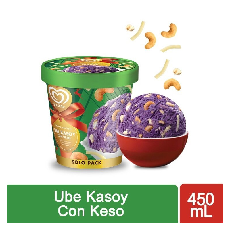 Selecta Ube Kasoy Con Keso Ice Cream 450mL