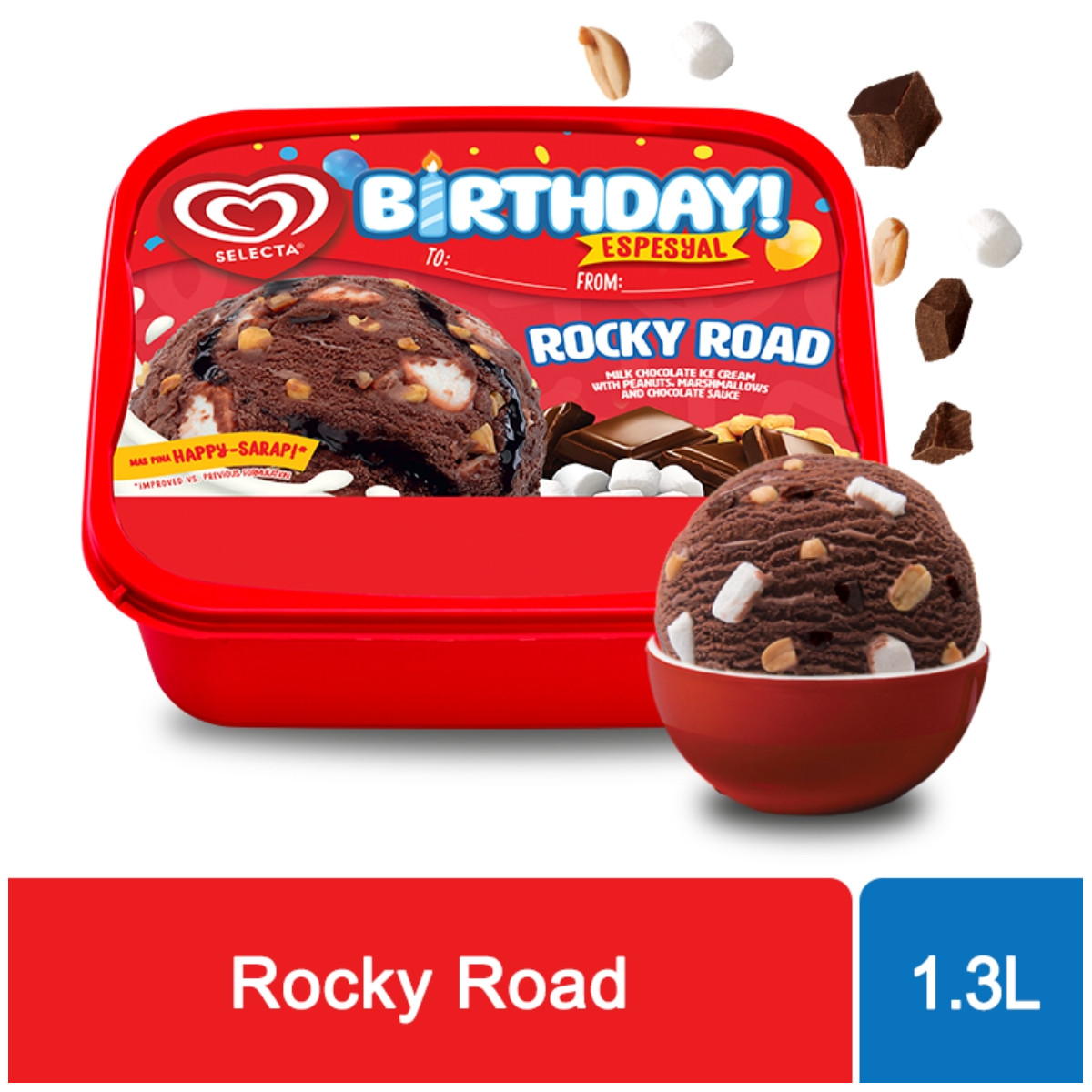 Selecta Birthday Rocky Road Ice Cream 1.3L