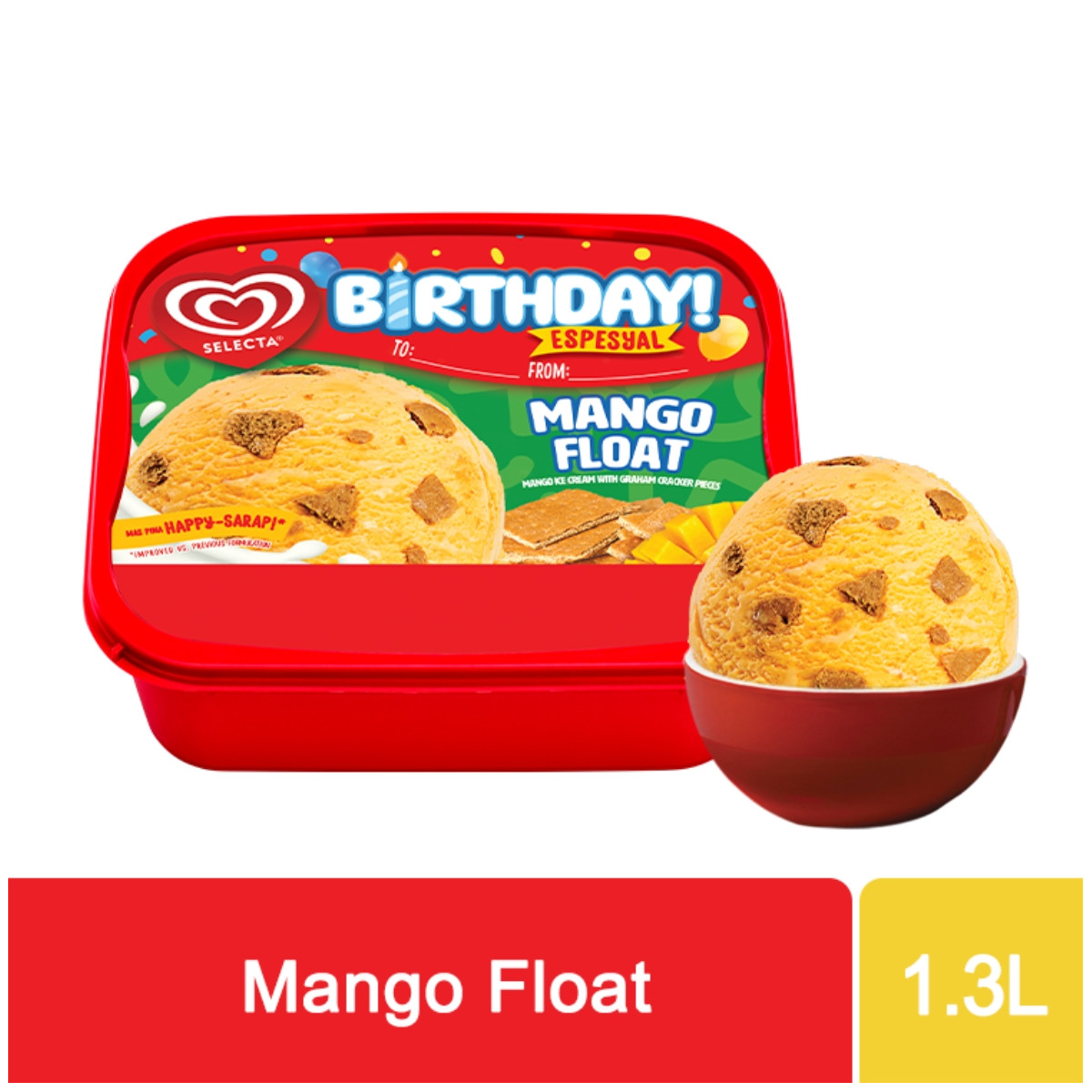 Selecta Birthday Mango Float Ice Cream 1.3L