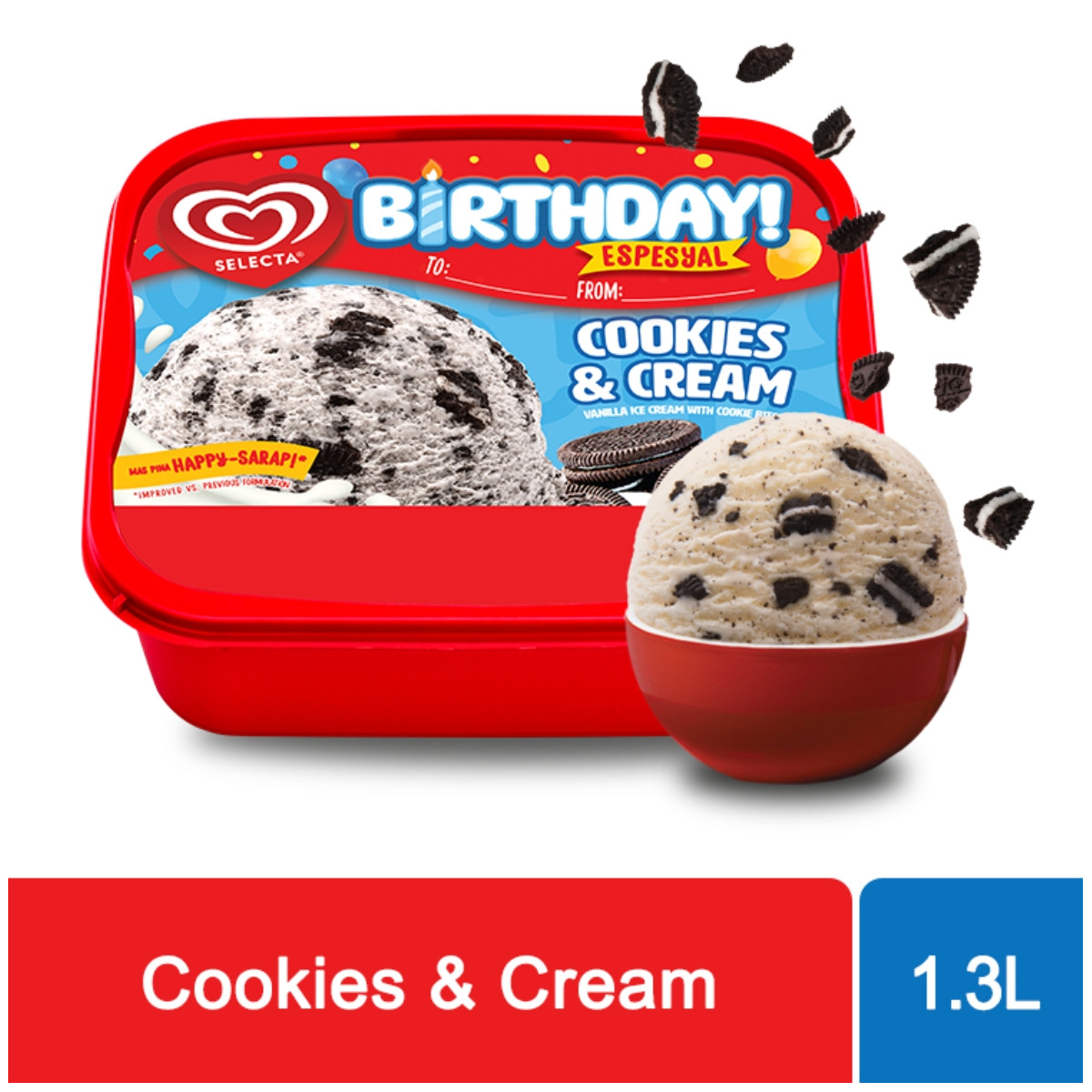 Selecta Birthday Cookies & Cream 1.3L