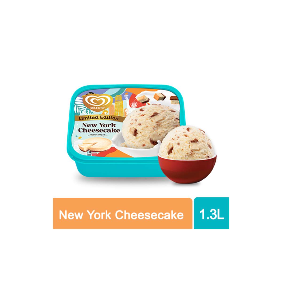 Selecta New York Cheesecake Ice Cream 1.3L