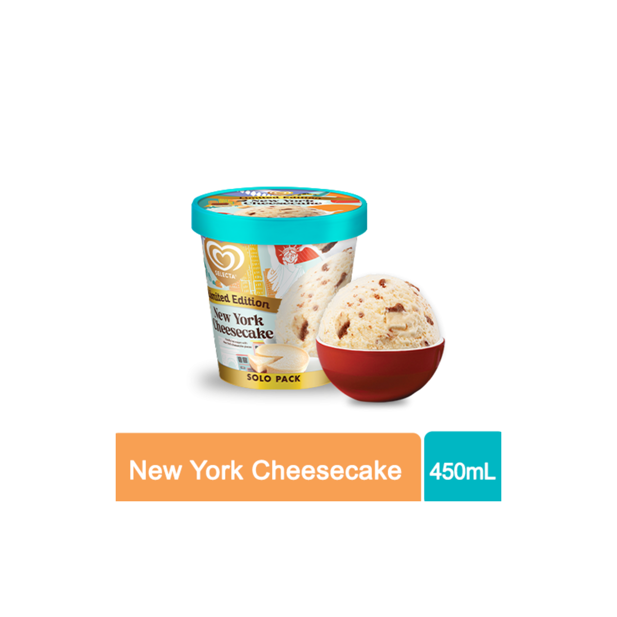 Selecta New York Cheesecake Ice Cream 450ml