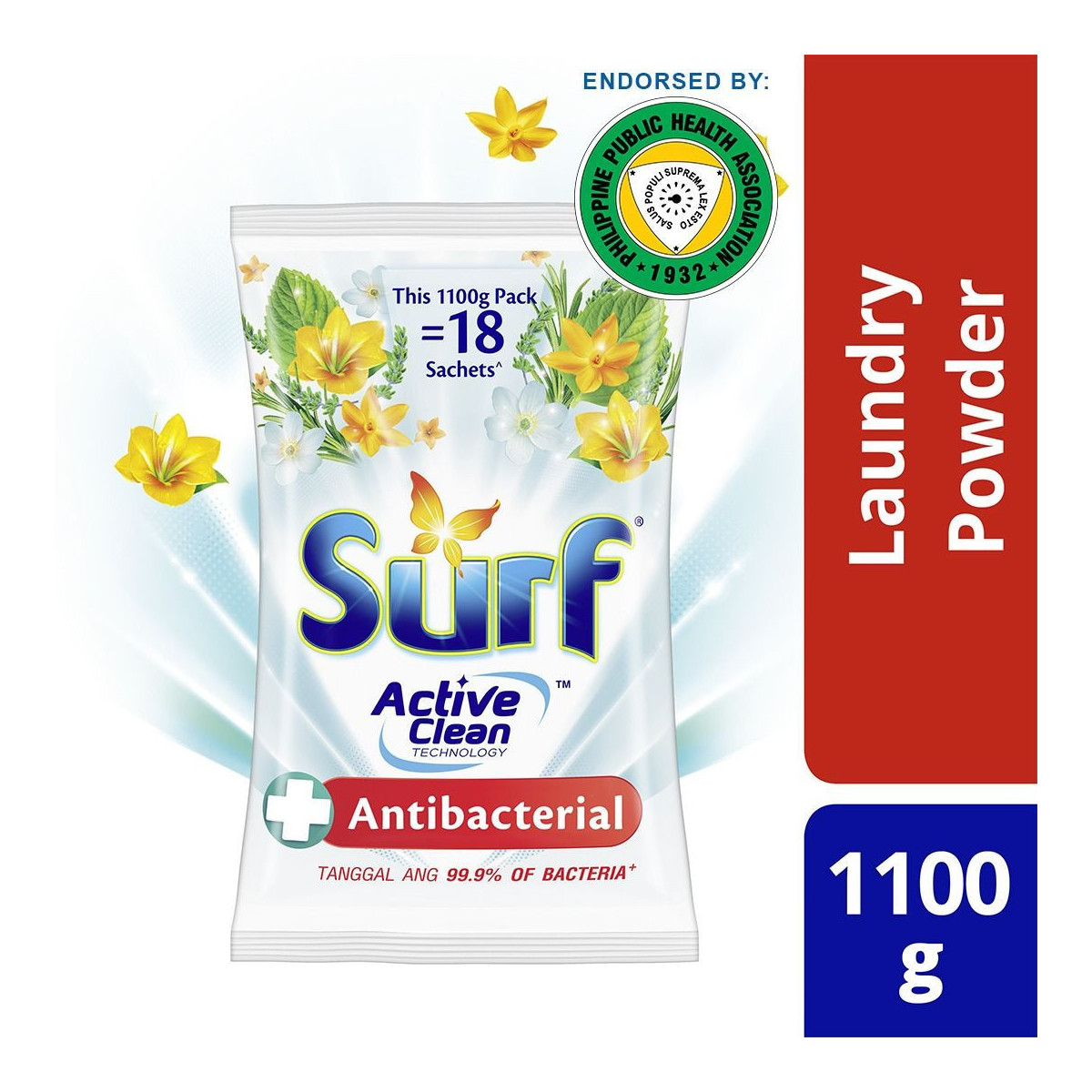 Surf Powder Detergent Antibacterial 1.1KG Pouch