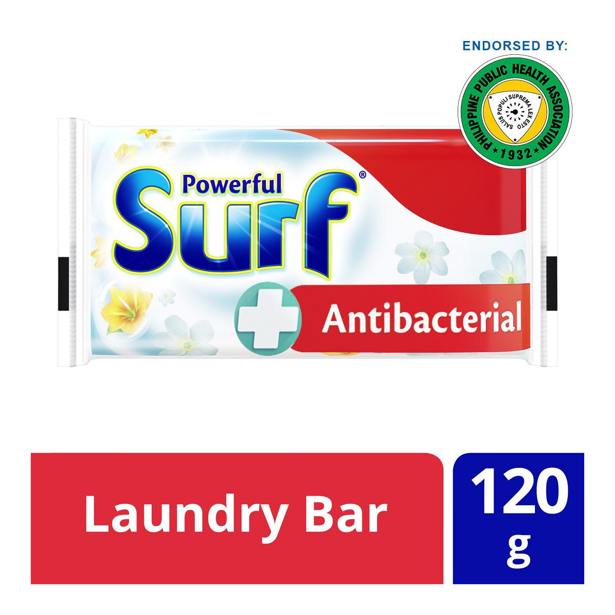 Surf Bar Detergent Antibacterial 120G Jumbo Cut