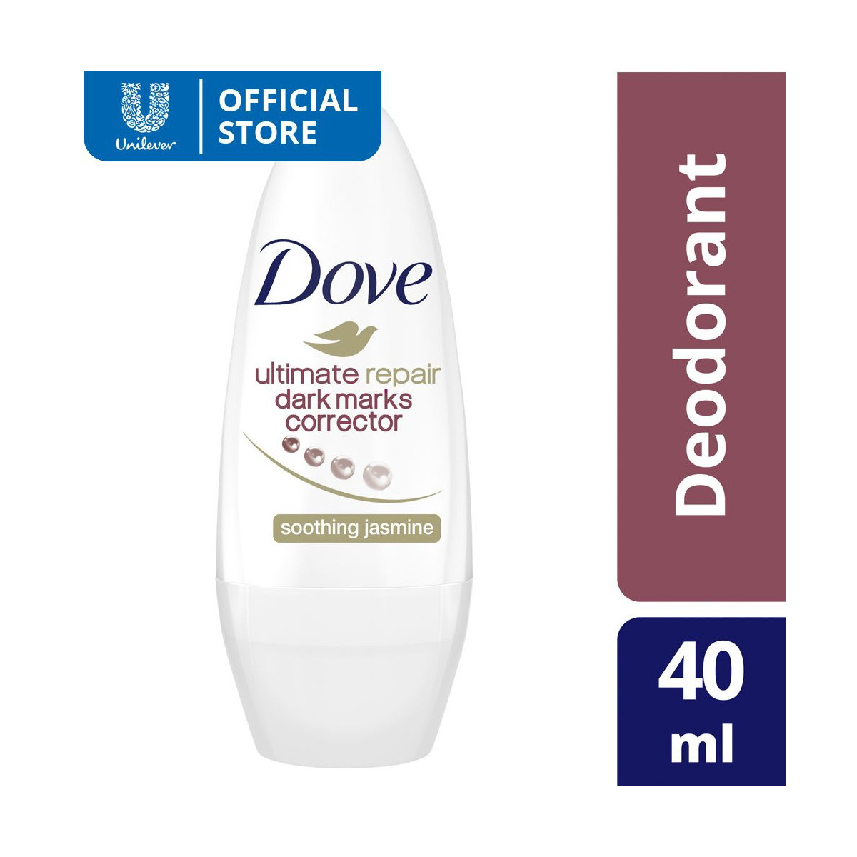 Dove Deodorant Roll-On Ultimate Repair Dark Marks Corrector Soothing Jasmine 40ML