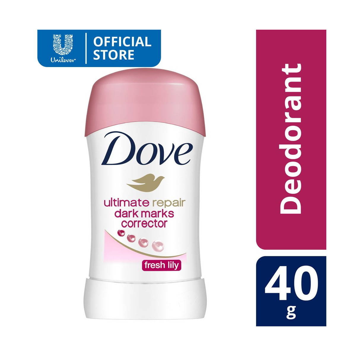 Dove Deodorant Stick Ultimate Repair Dark Marks Corrector Fresh Lily 40G
